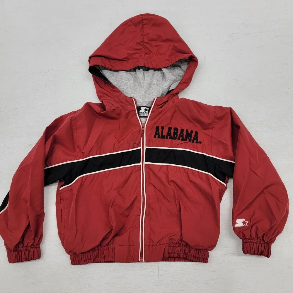 Vtg Starter Alabama Crimson Tide Football Jacket Windbreaker Kids Toddlers Sz 4T